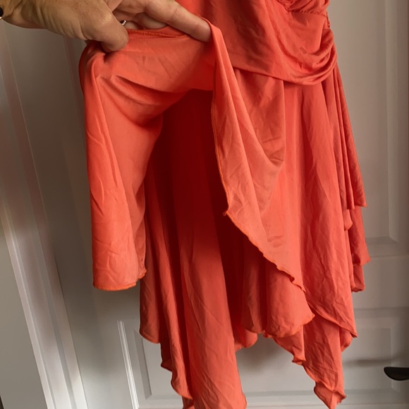 *SOLD*BCBG strapless dress in Coral - Picture 7 of 7